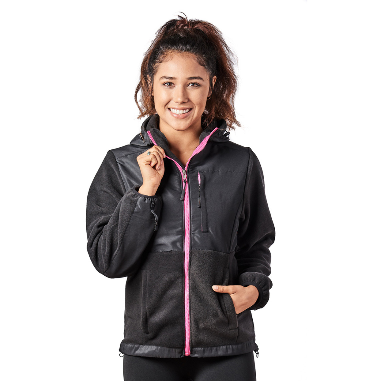 Women’s Two-Tone Full-Zip Fleece Jacket product image