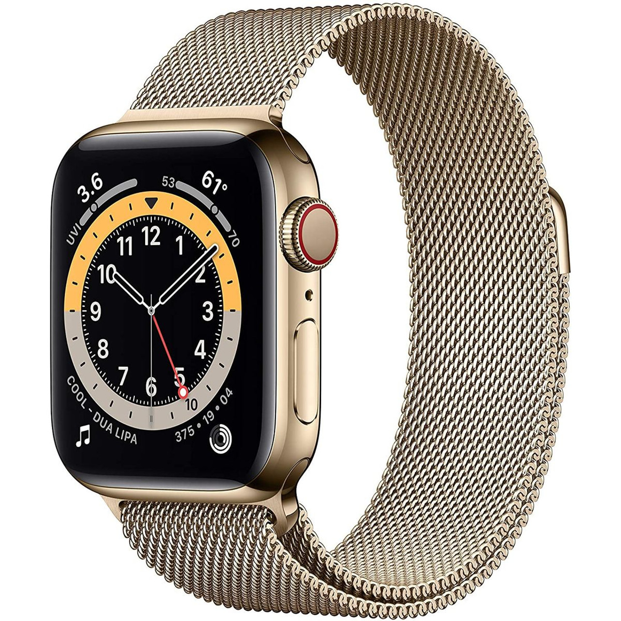 Apple® Watch Series 6, 4G LTE + GPS, 40mm – Gold Stainless Steel Case product image