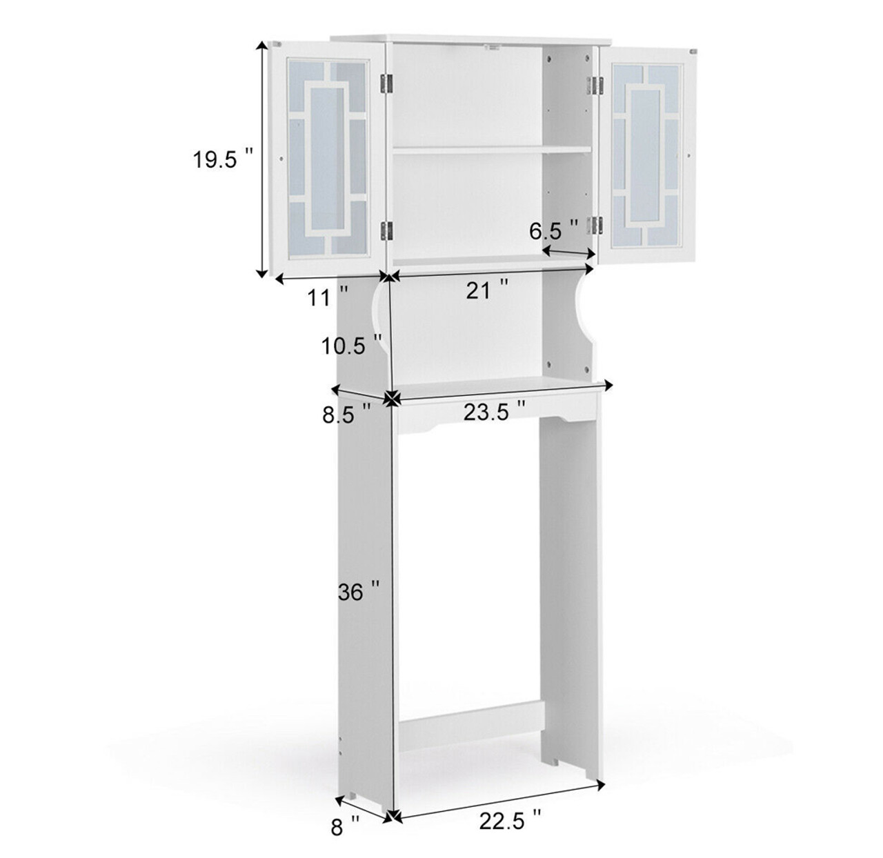 Spacesaving Over-the-Toilet 2-Door Storage Cabinet  product image