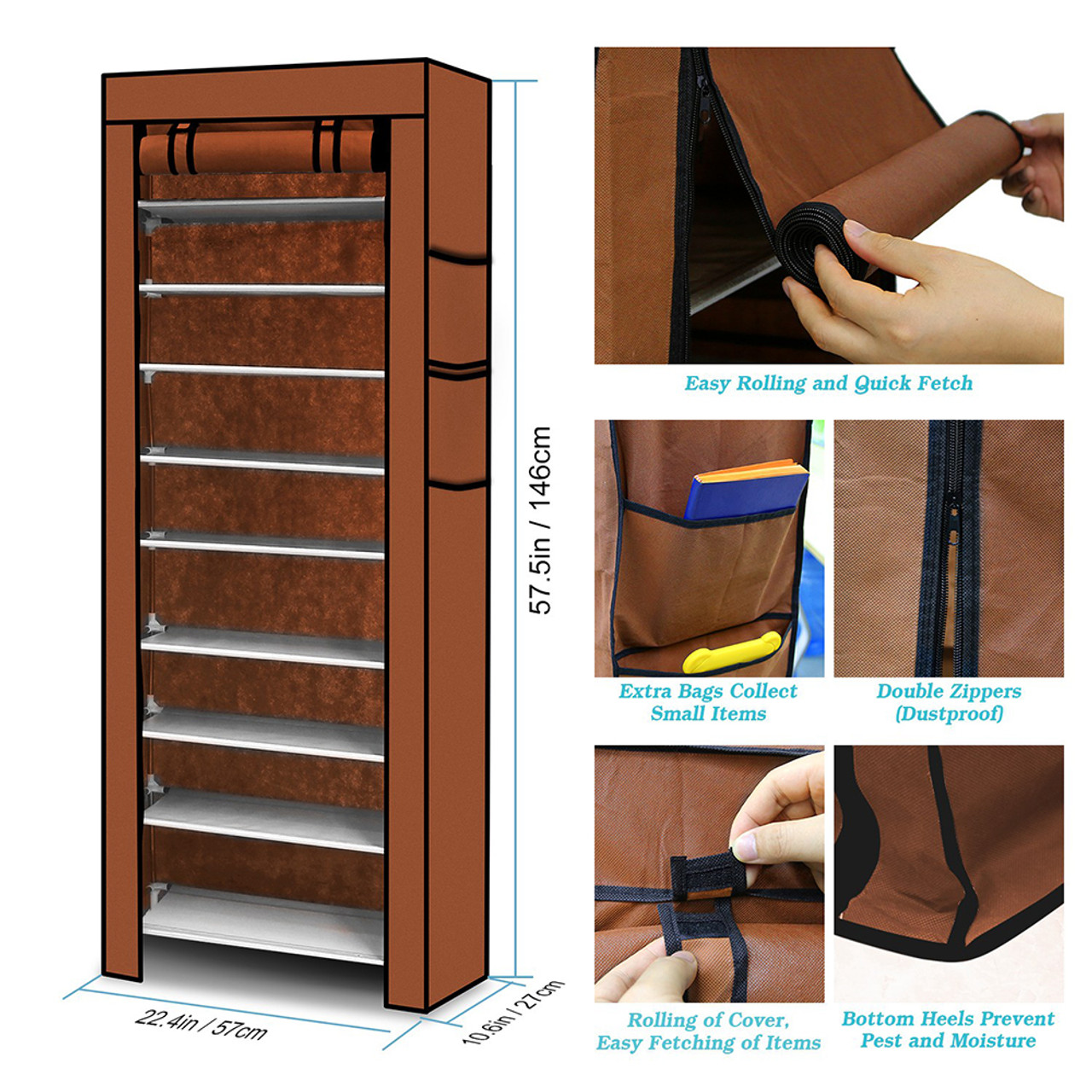 iMounTEK® 10-Tier Shoe Rack Organizer product image