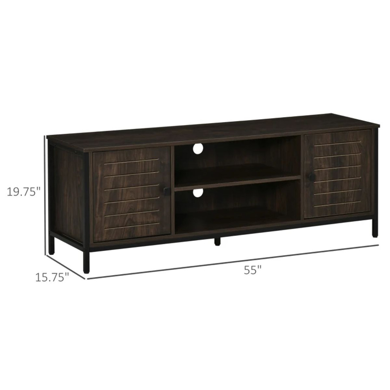 HOMCOM® 60-Inch TV Stand with Storage Shelves product image