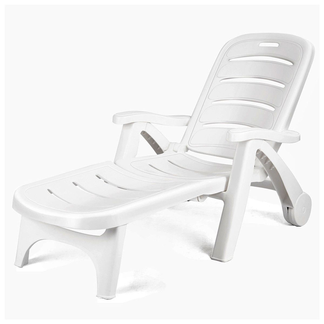 Adjustable 5-Position Outdoor Rolling Lounge Chair product image