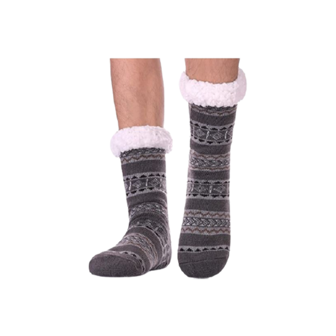 Men's Assorted Soft Fluffy Sherpa Slipper Socks (3-Pairs) product image