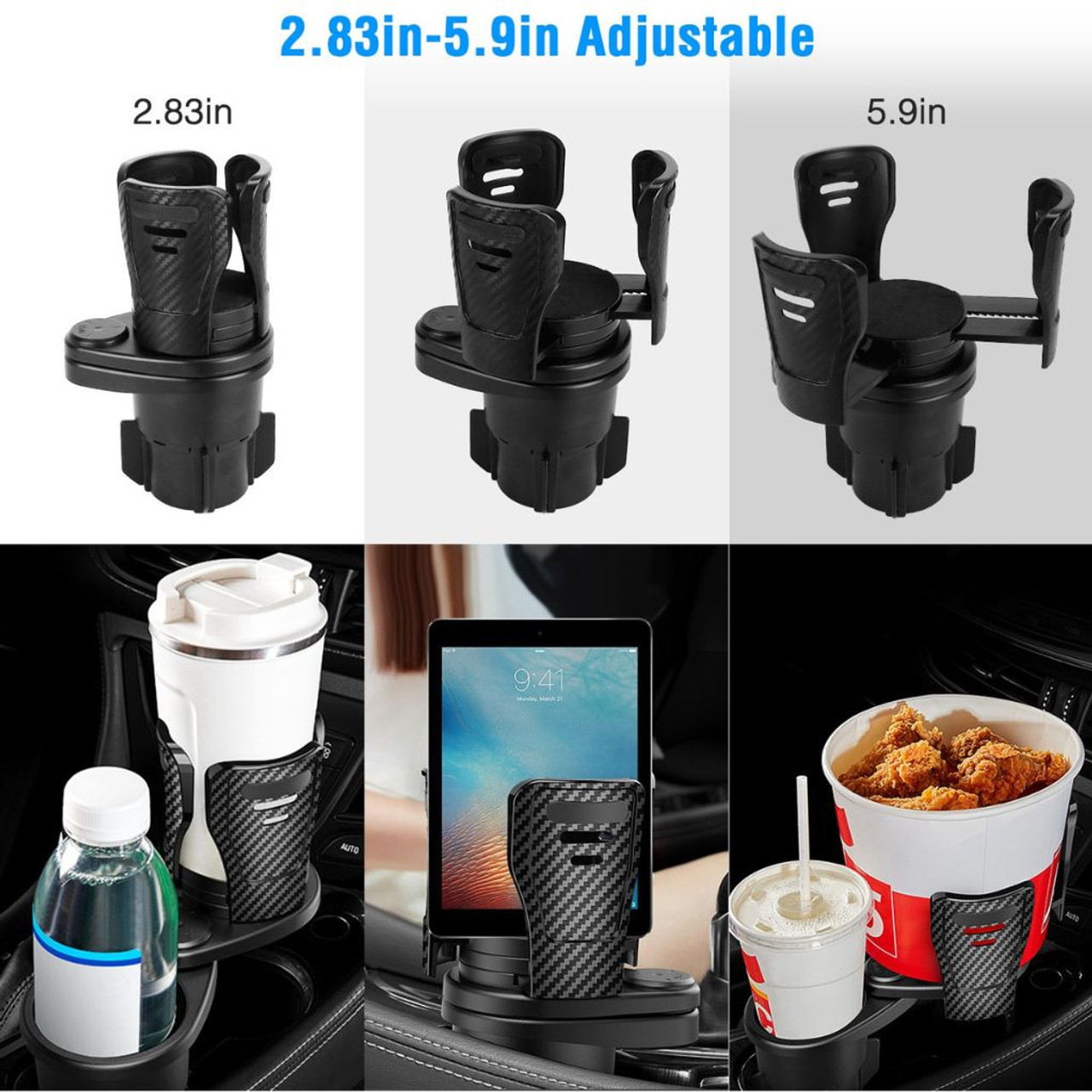 2-in-1 Universal Car Cup Holder Expander product image