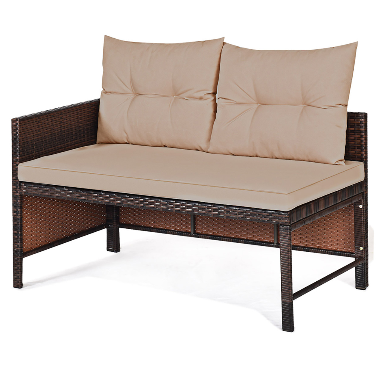 Rattan Outdoor 3-Piece Chaise Sofa Set with Table product image