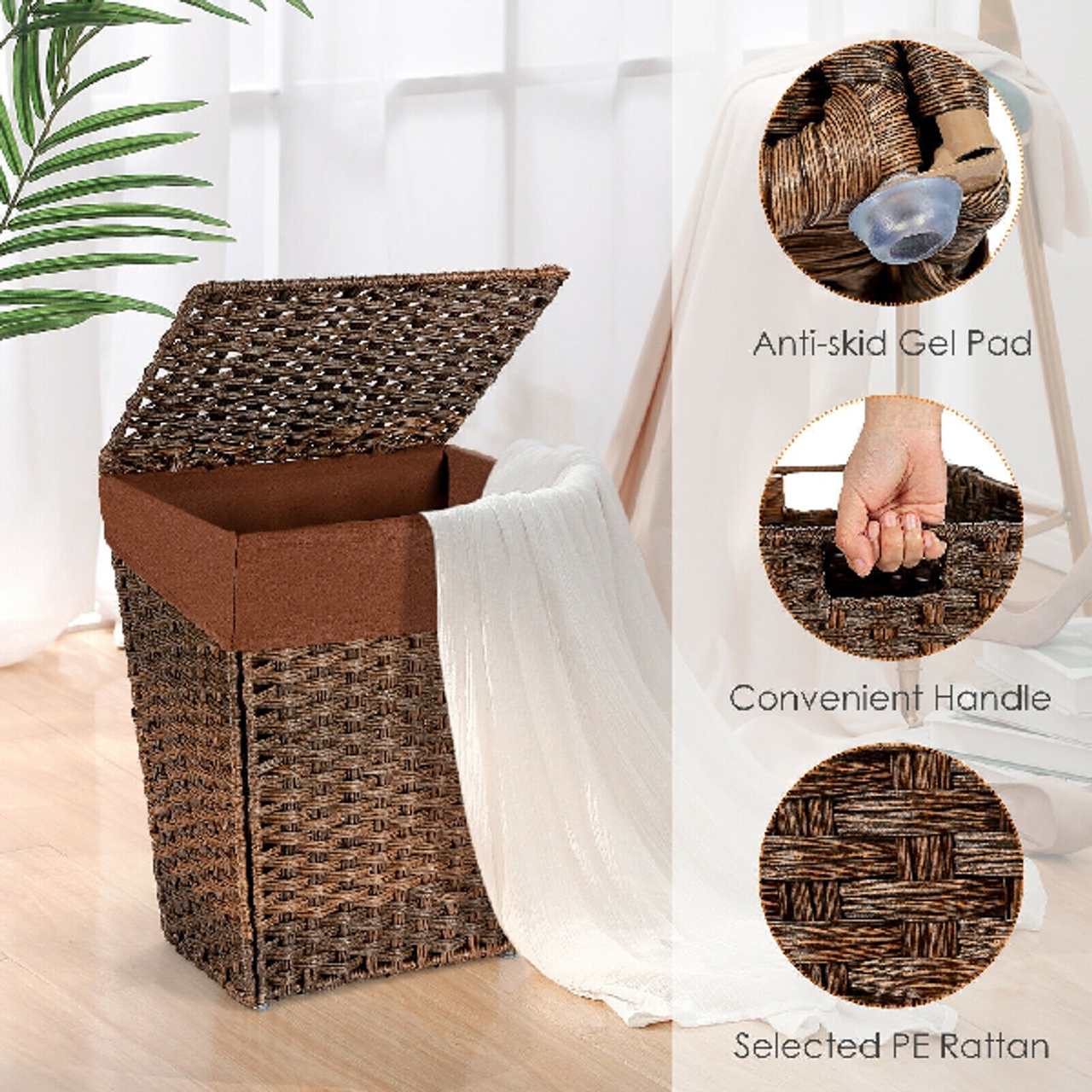 Handwoven Foldable Laundry Hamper product image