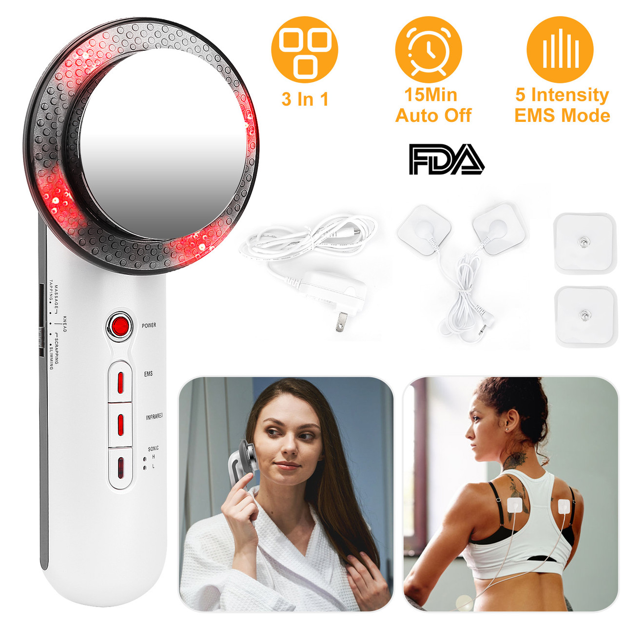 iMounTEK® 3-in-1 Ultrasonic EMS Massager product image