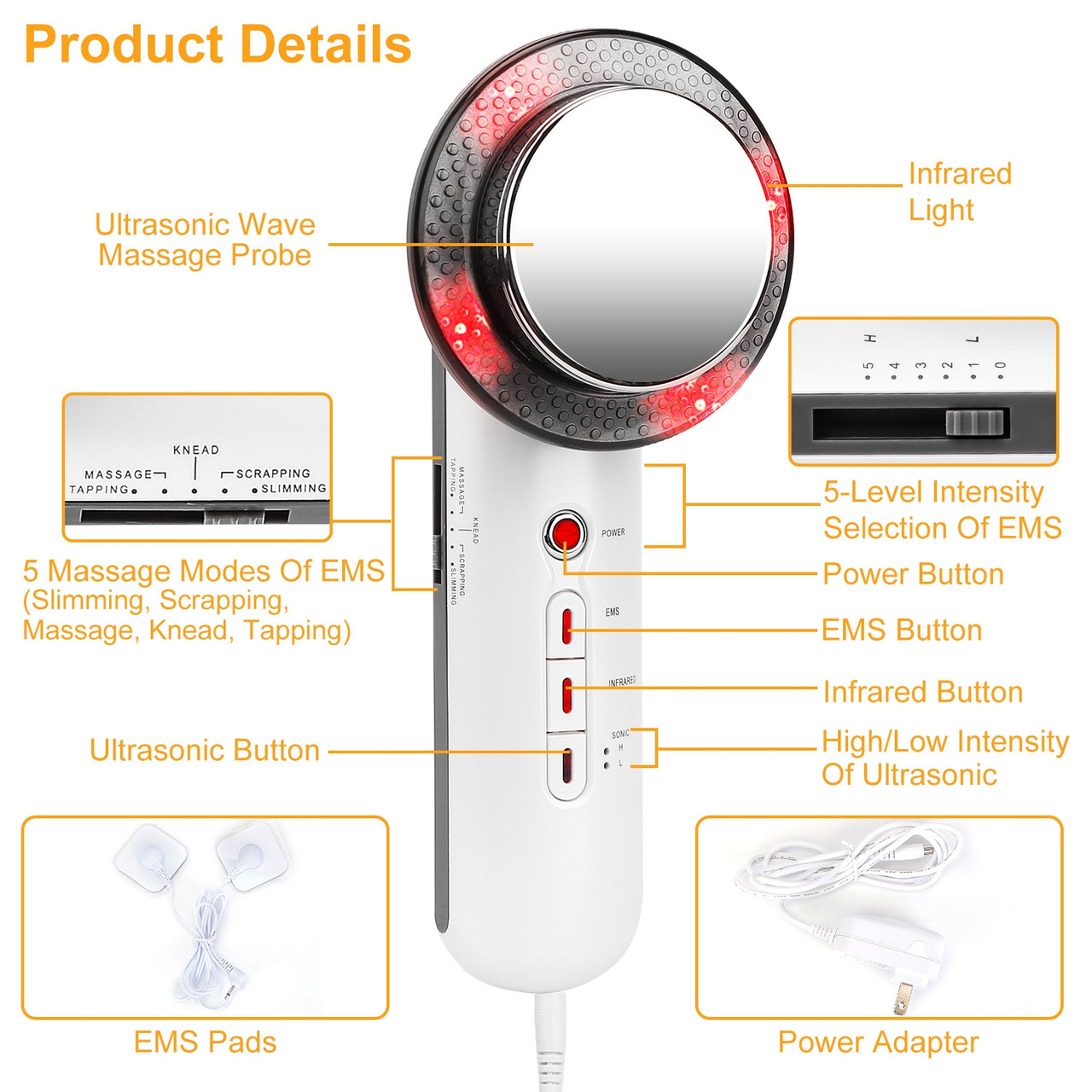 iMounTEK® 3-in-1 Ultrasonic EMS Massager product image