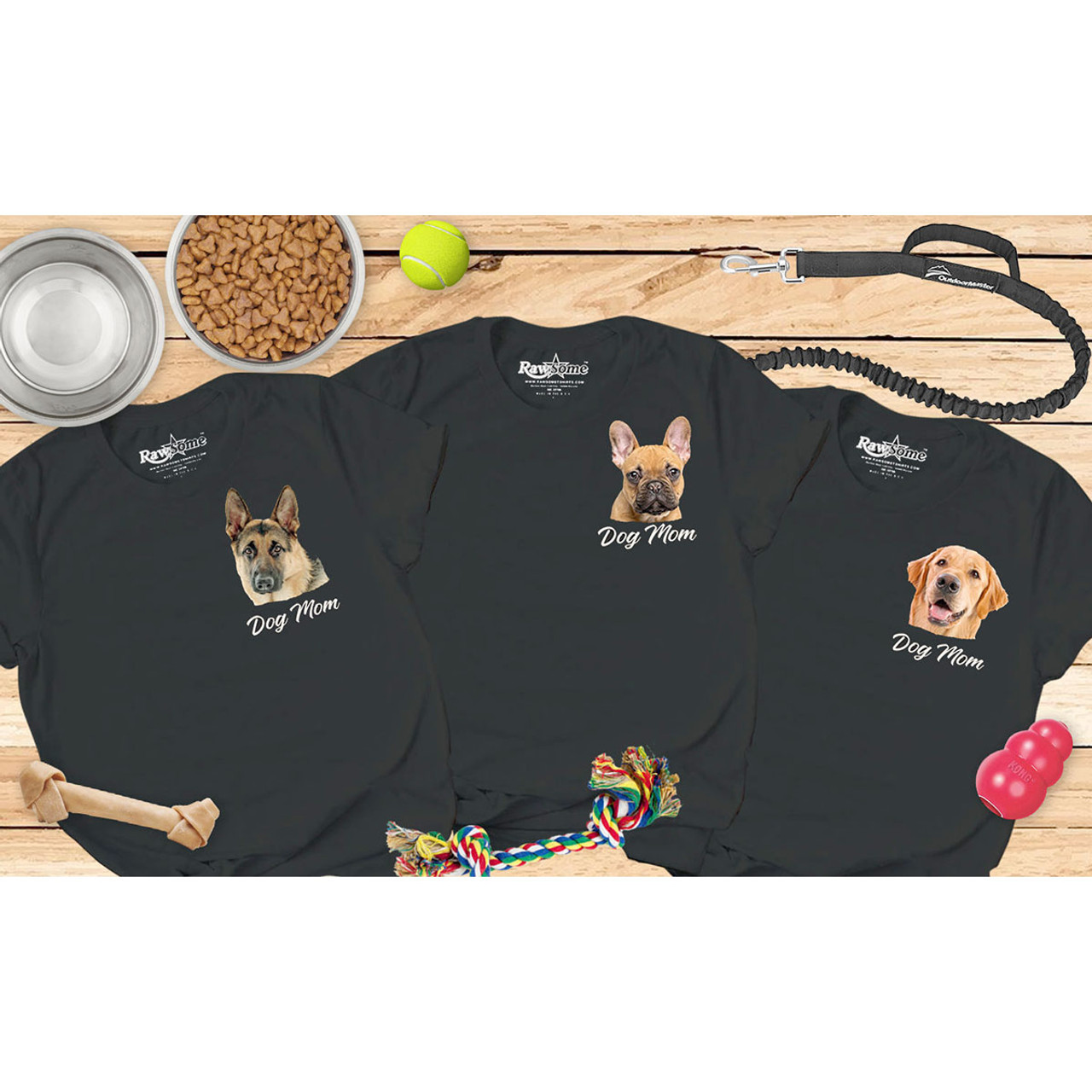Women's 'Dog Mom' by Breed T-Shirt product image