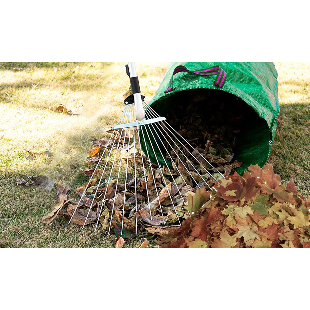 LakeForest® Adjustable Garden Leaf Rake product image
