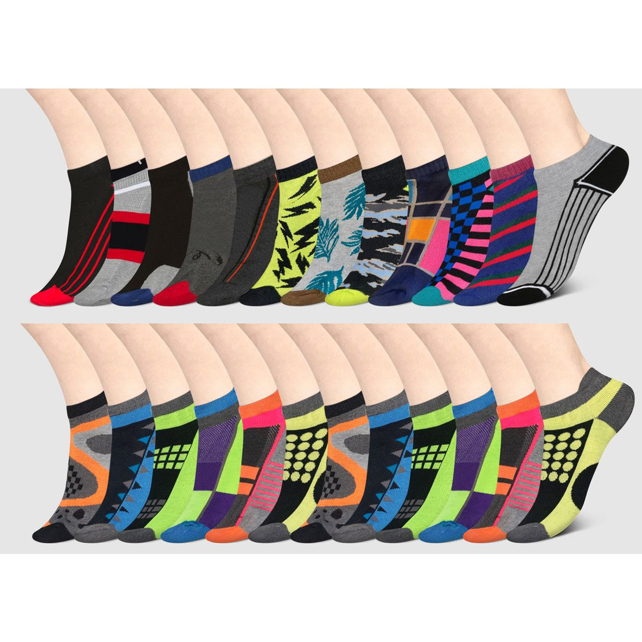 James Fiallo® Men's Moisture-Wicking Performance Low-Cut Socks (24-Pair) product image