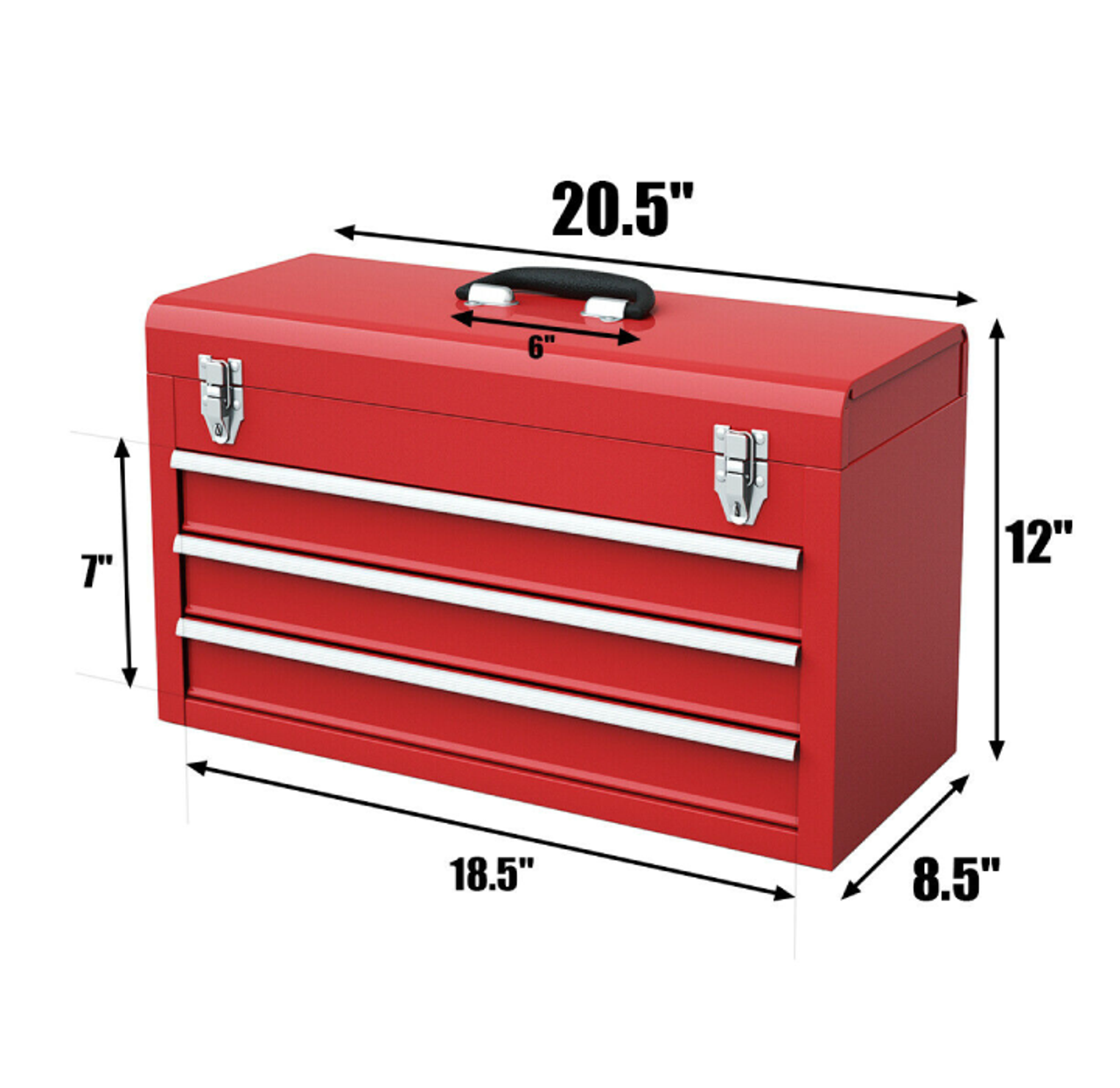 Portable 3-Drawer Tool Storage Box product image