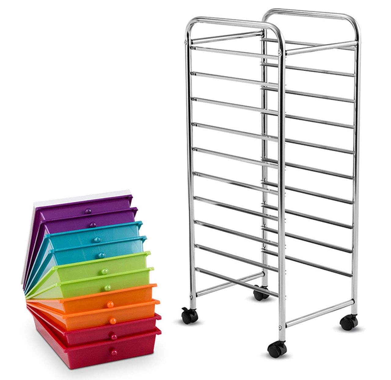 Rolling 10-Drawer Utility Organizer Cart product image