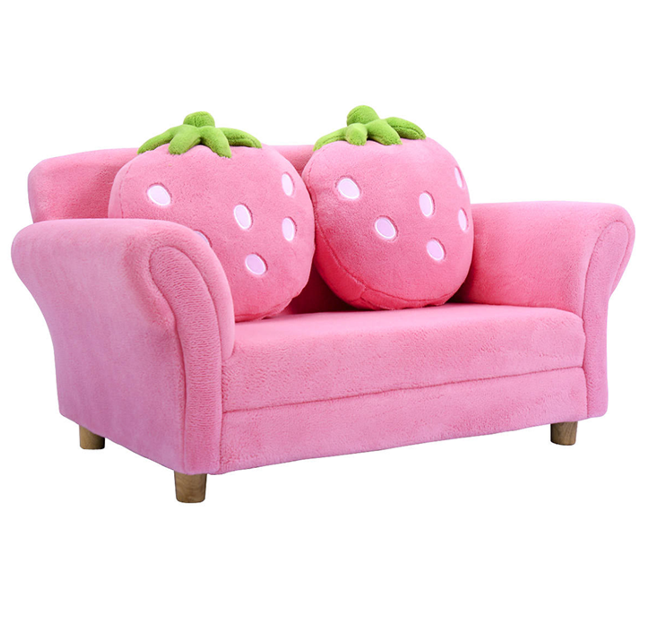 Kids' Pink Strawberry Cushion Sofa product image