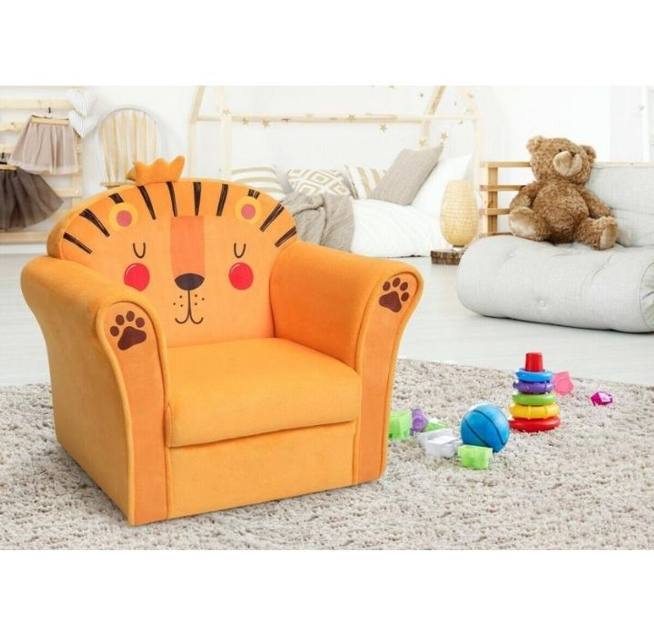 Kids' Animal Print Upholstered Armchair product image