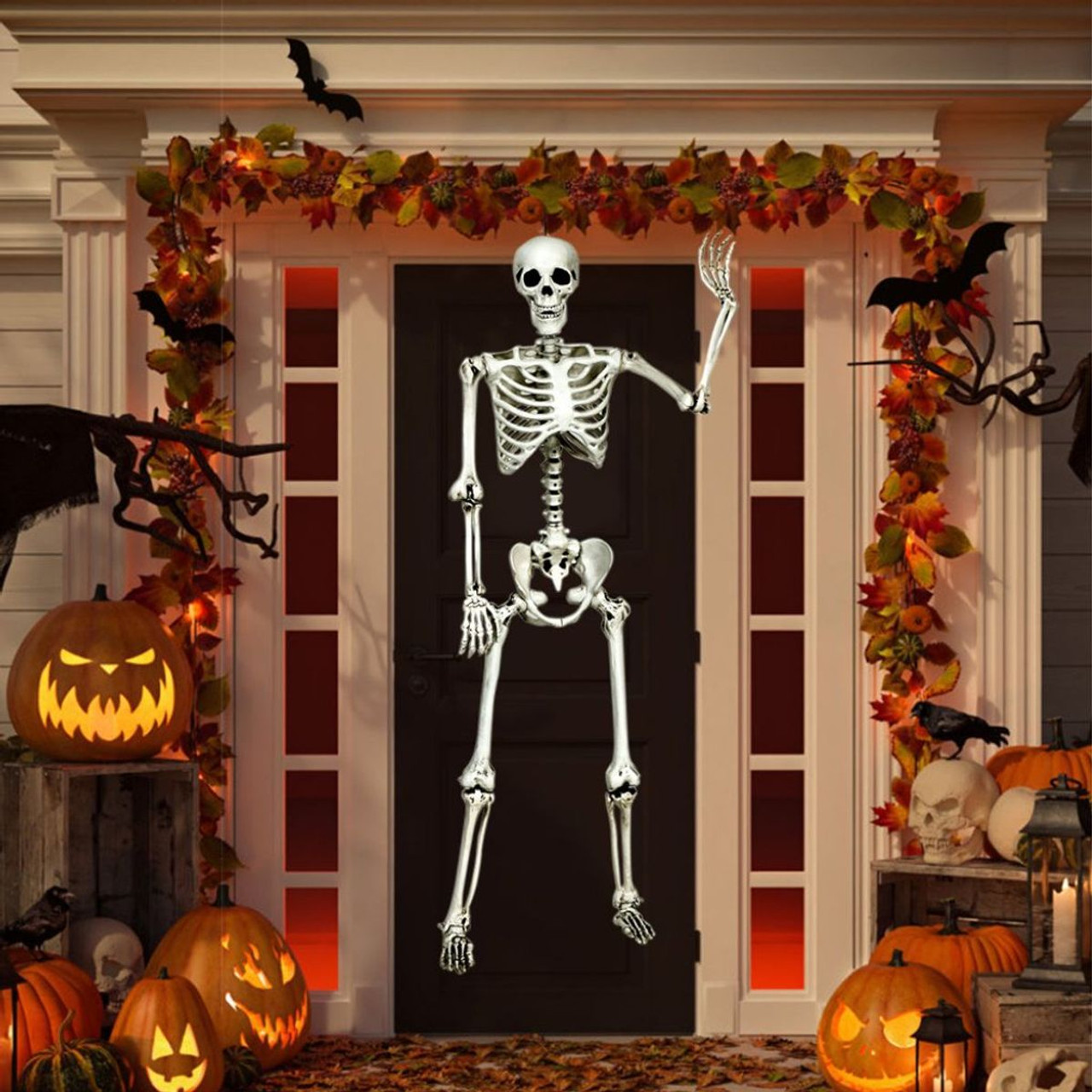 5.4-Foot Halloween Life-Size Full-Body Hanging Skeleton product image