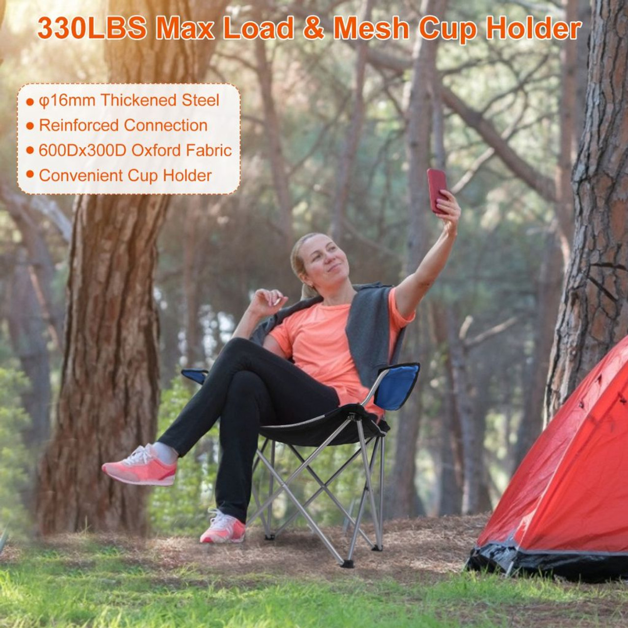 Deluxe Foldable Camping Chair by LakeForest® product image