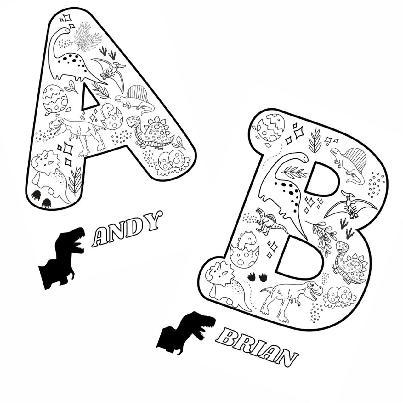 Personalized Kids' Name Coloring Poster product image