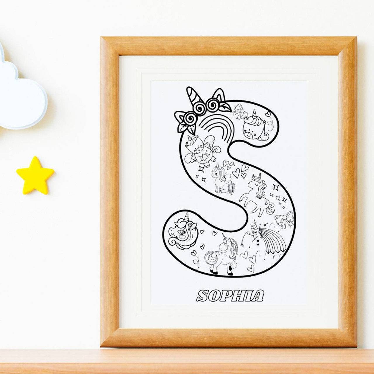 Personalized Kids' Name Coloring Poster product image