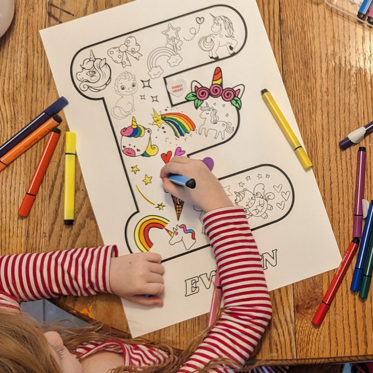 Personalized Kids' Name Coloring Poster product image