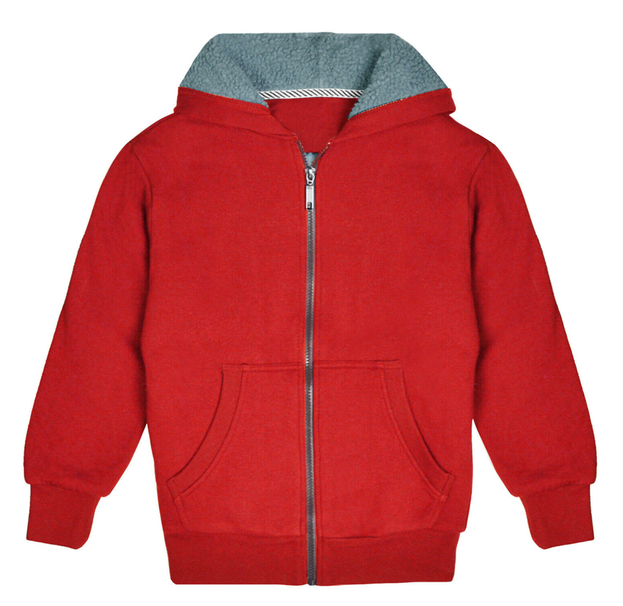 Kids' Sherpa-Lined Fleece Full-Zip Hooded Sweatshirt Jacket product image