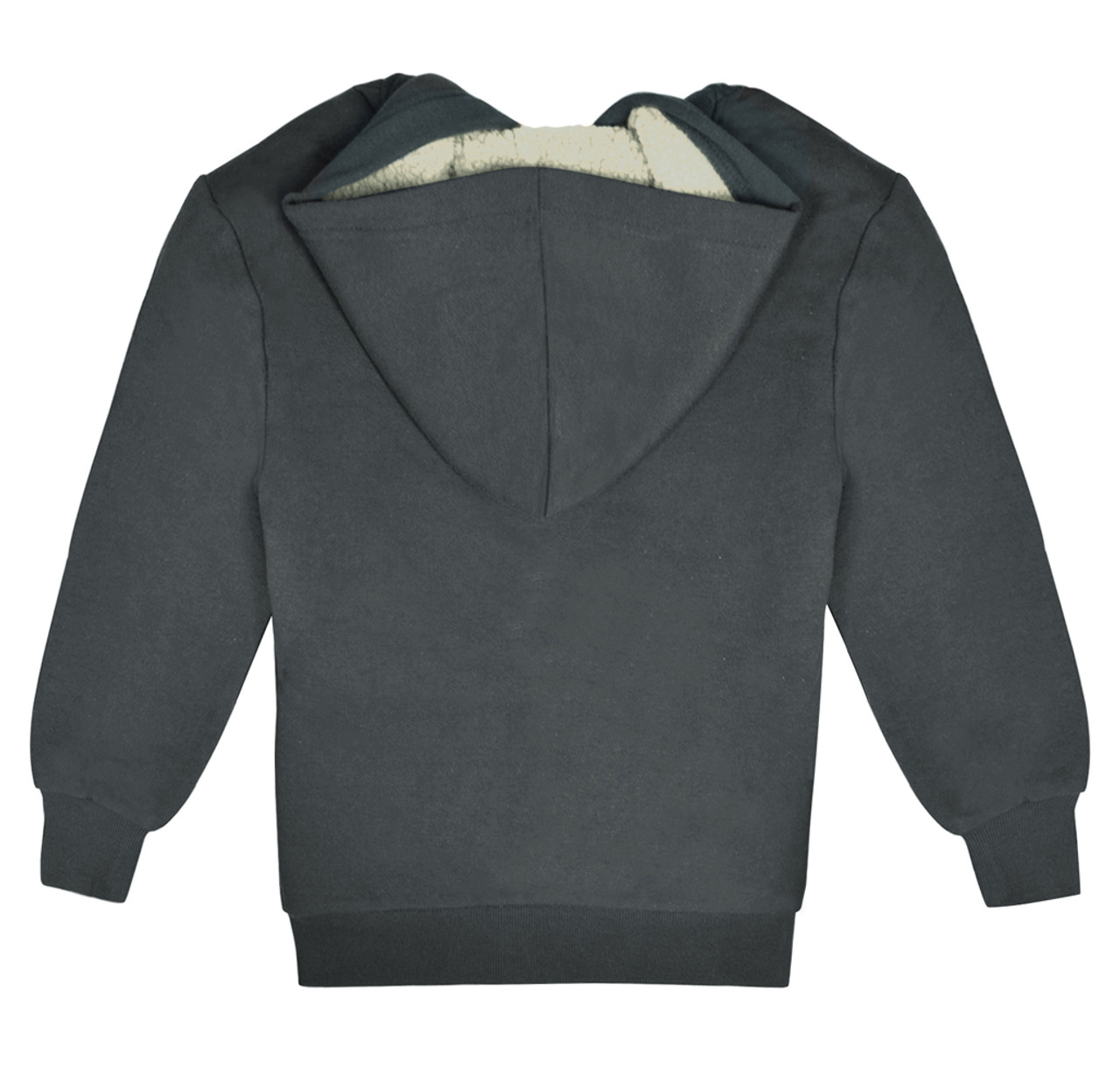 Kids' Sherpa-Lined Fleece Full-Zip Hooded Sweatshirt Jacket product image