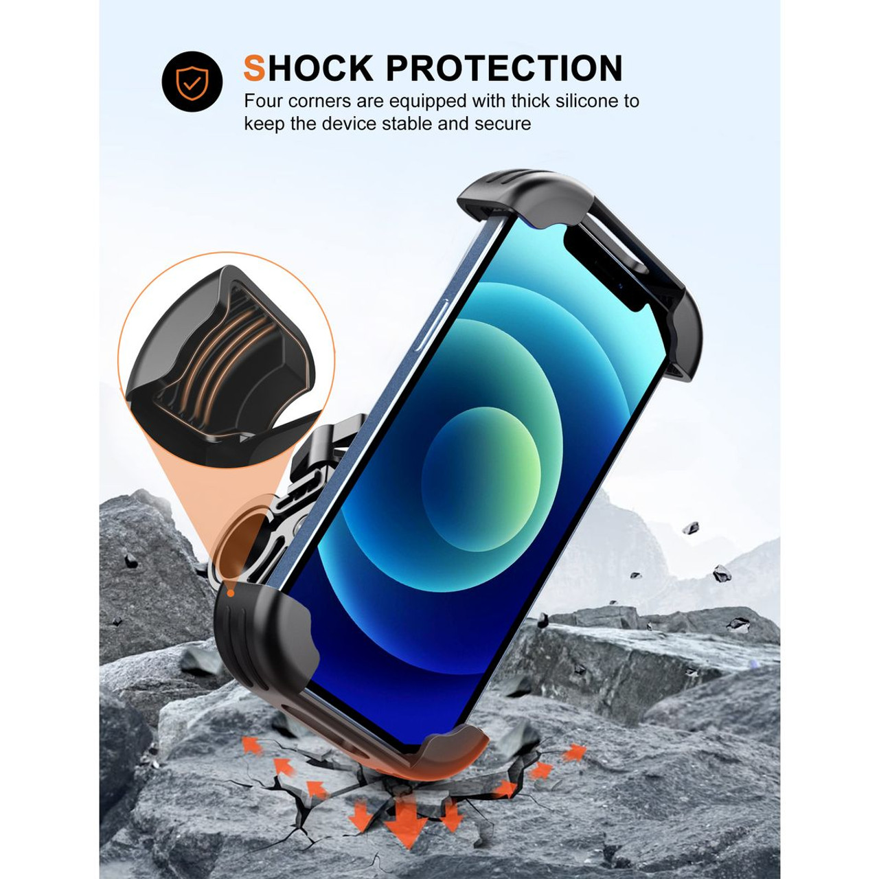 Mounted Double-Socket Bike Phone Mount product image