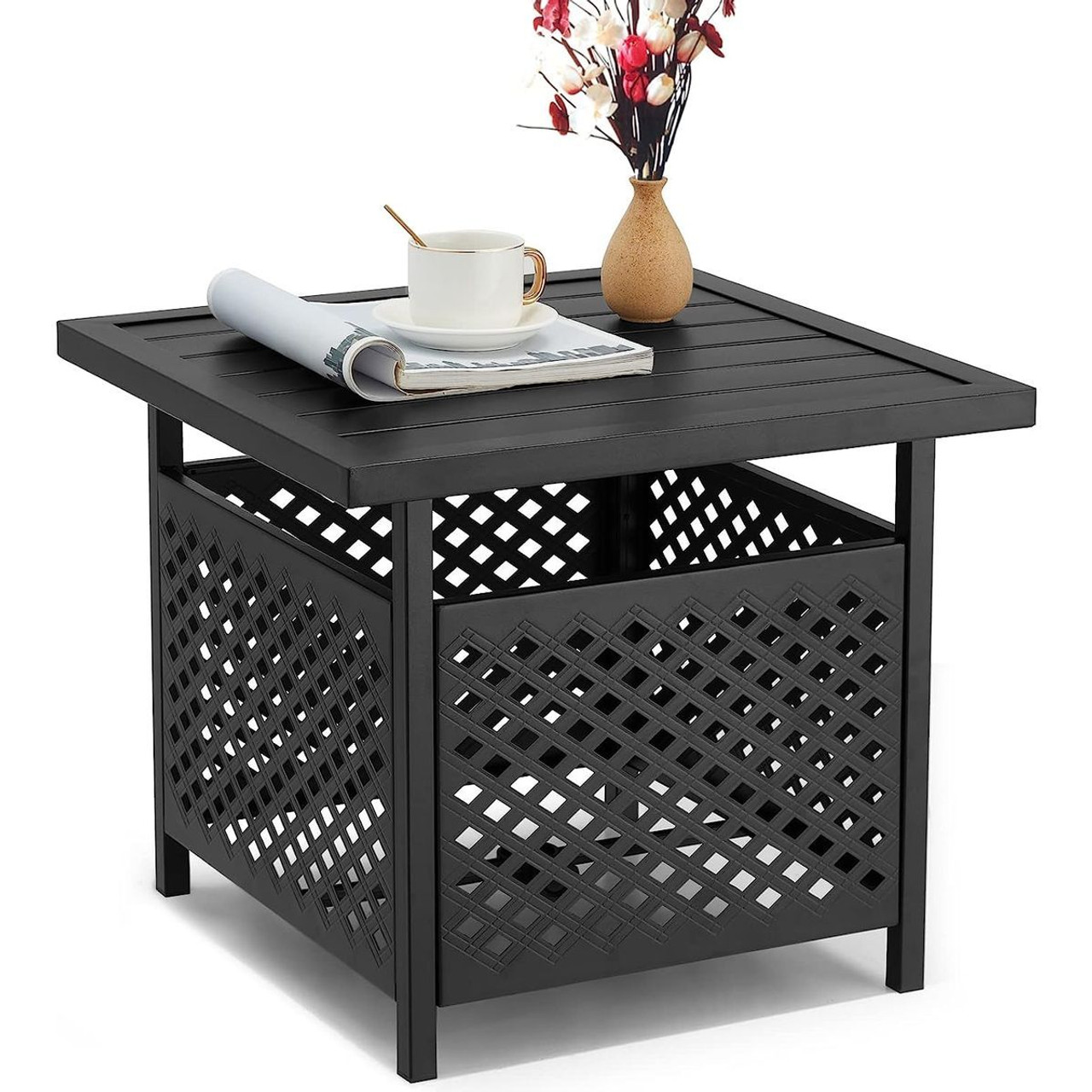 22" x 22" Outdoor Patio Table with Umbrella Hole product image