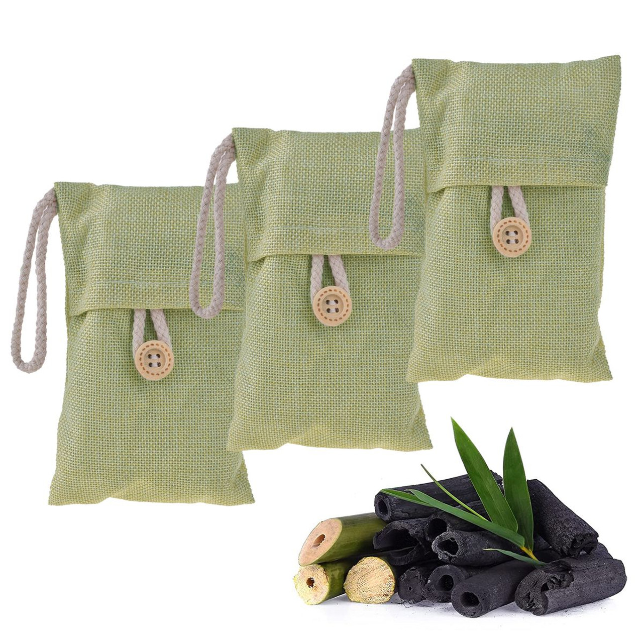 Odor-Eliminating Natural Bamboo Charcoal Air Purifying Bag (3-Pack) product image