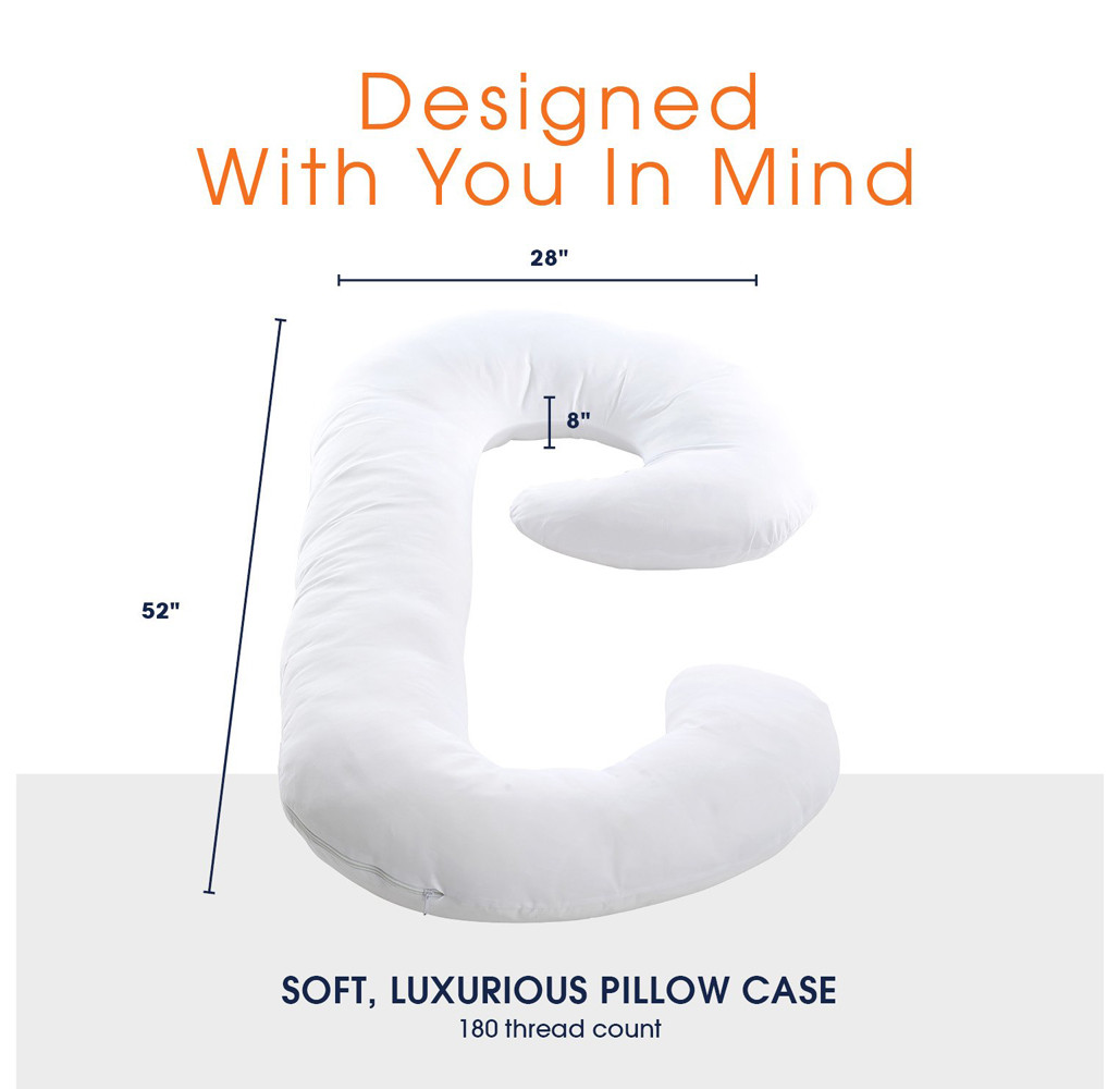 Down Alternative J Shaped Body Pillow product image