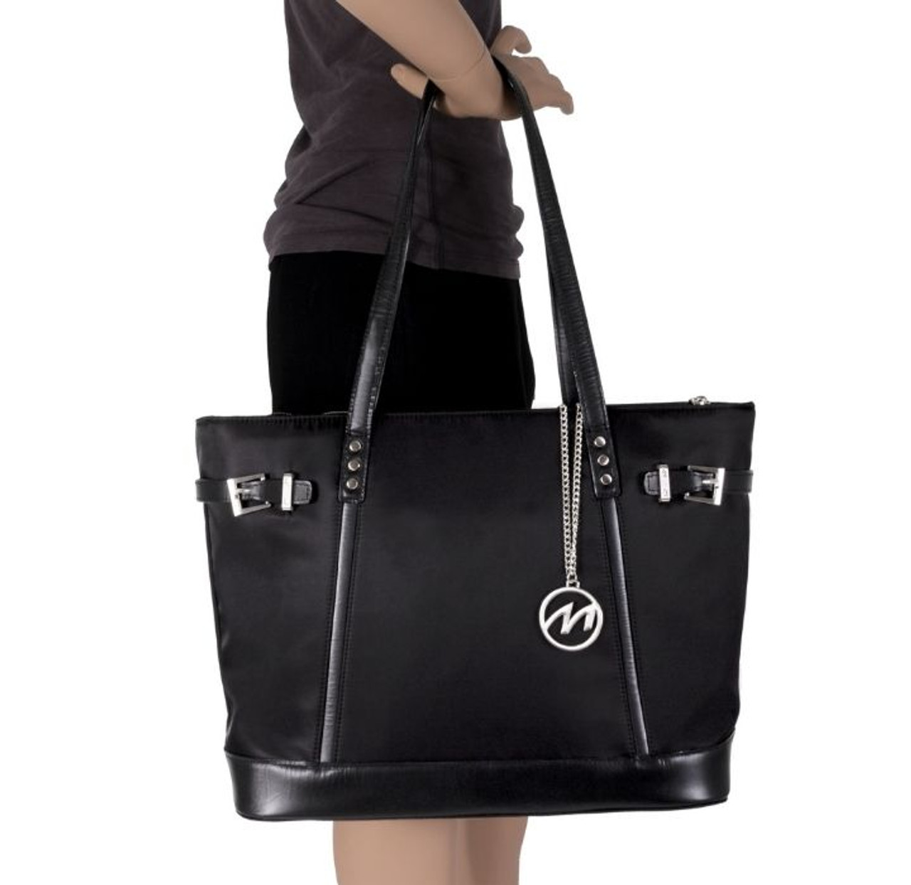 Aria Nylon Duel Table Pocket Tote Bag product image