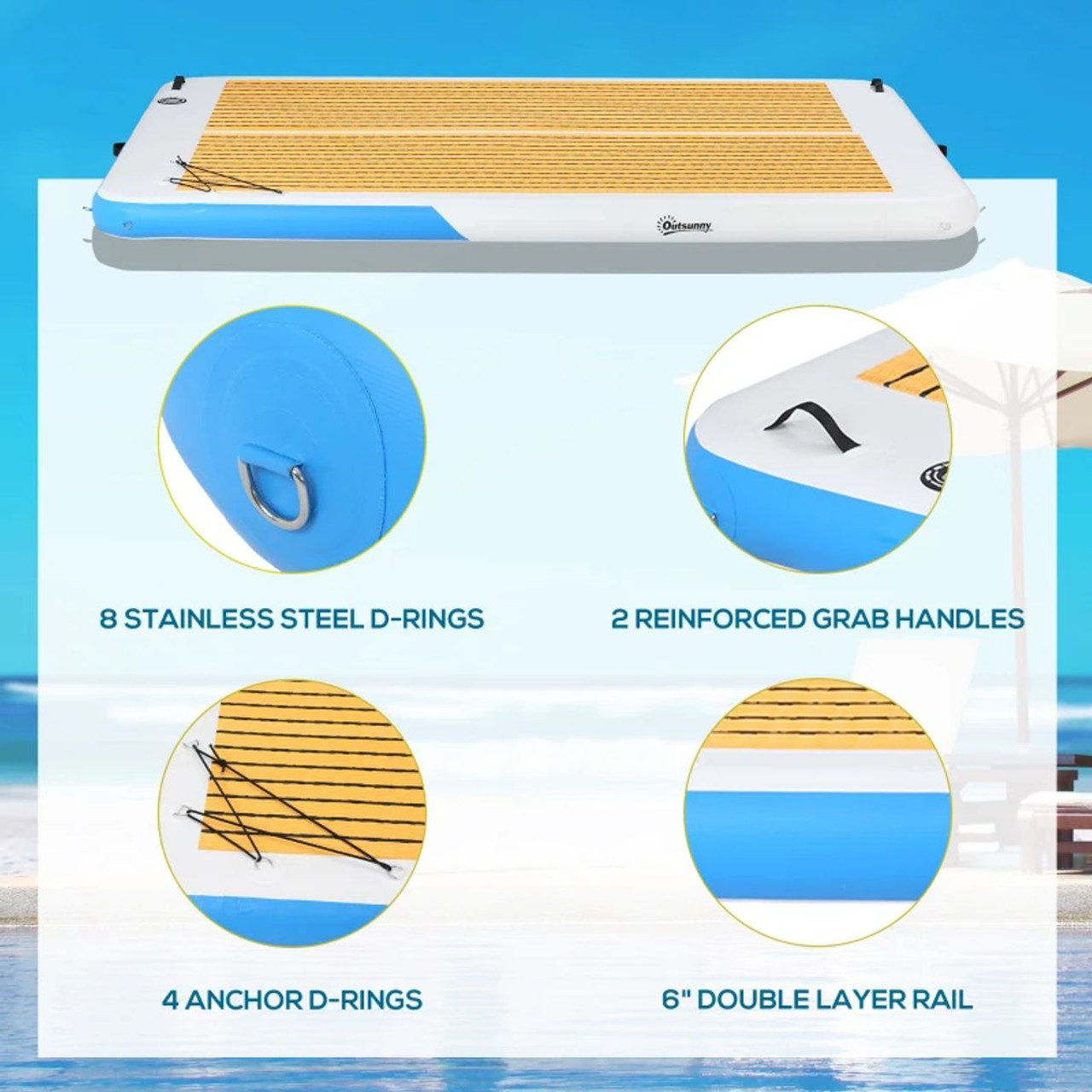 Outsunny® Inflatable Floating Dock Platform product image