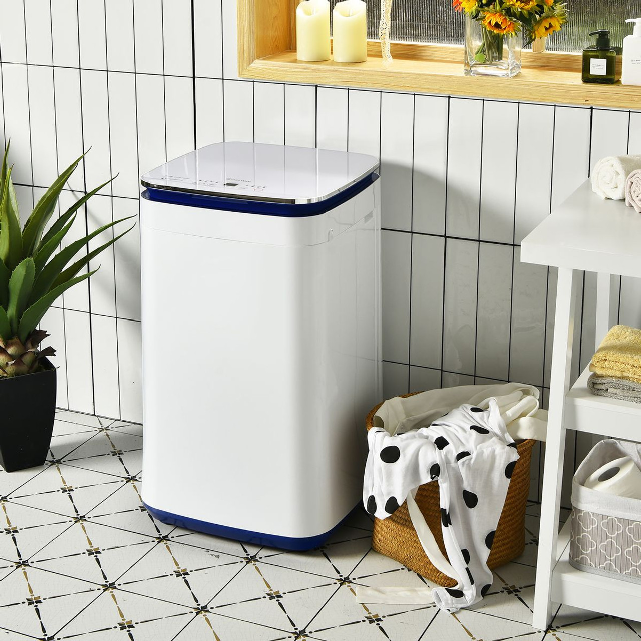 7.7-Pound Compact Fully Automatic Washing Machine with Heating Function product image