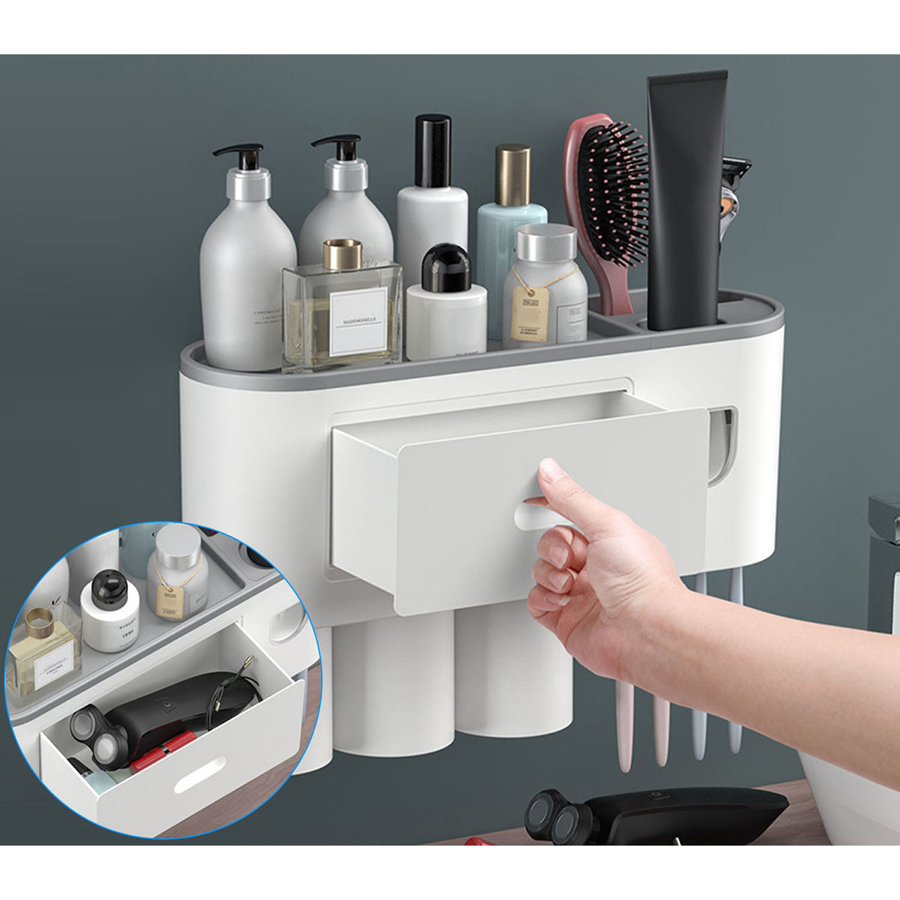 iMounTEK® Wall-Mounted Toothbrush Holder Rack (2- or 3-Cup Design) product image