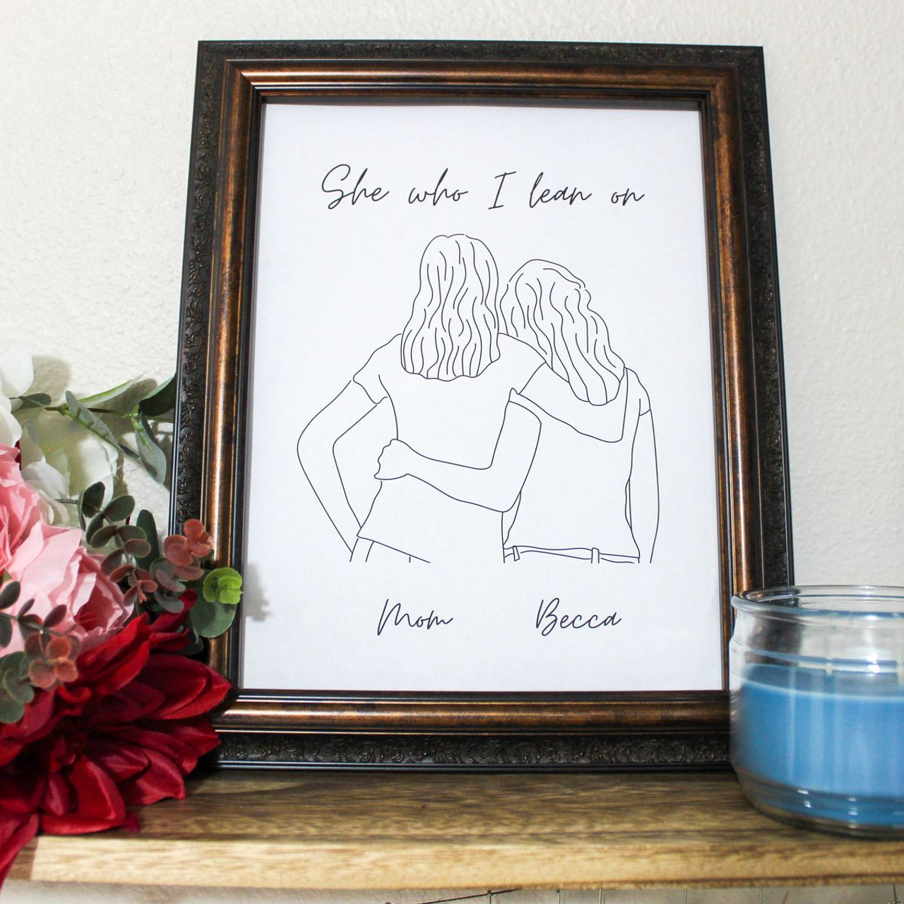 Personalized 'She Who I Lean on' Print product image
