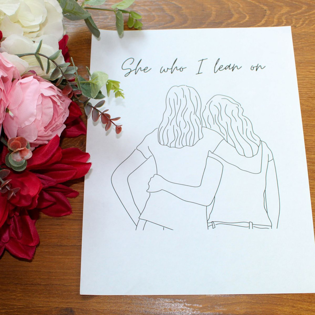 Personalized 'She Who I Lean on' Print product image