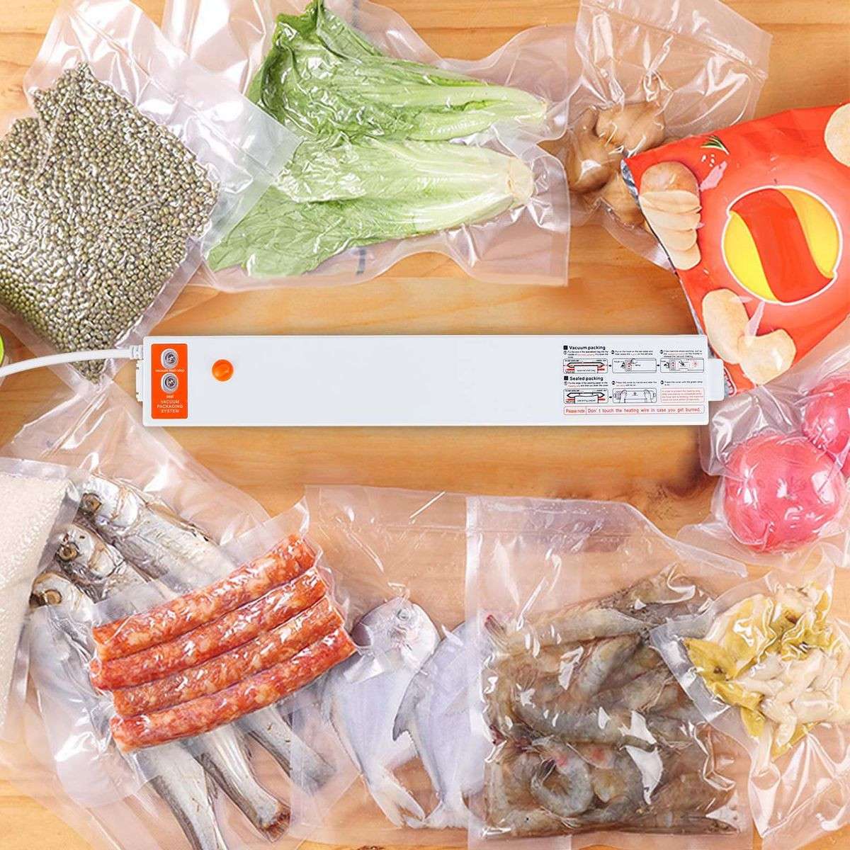 Electric Vacuum Sealer Machine and Bags product image