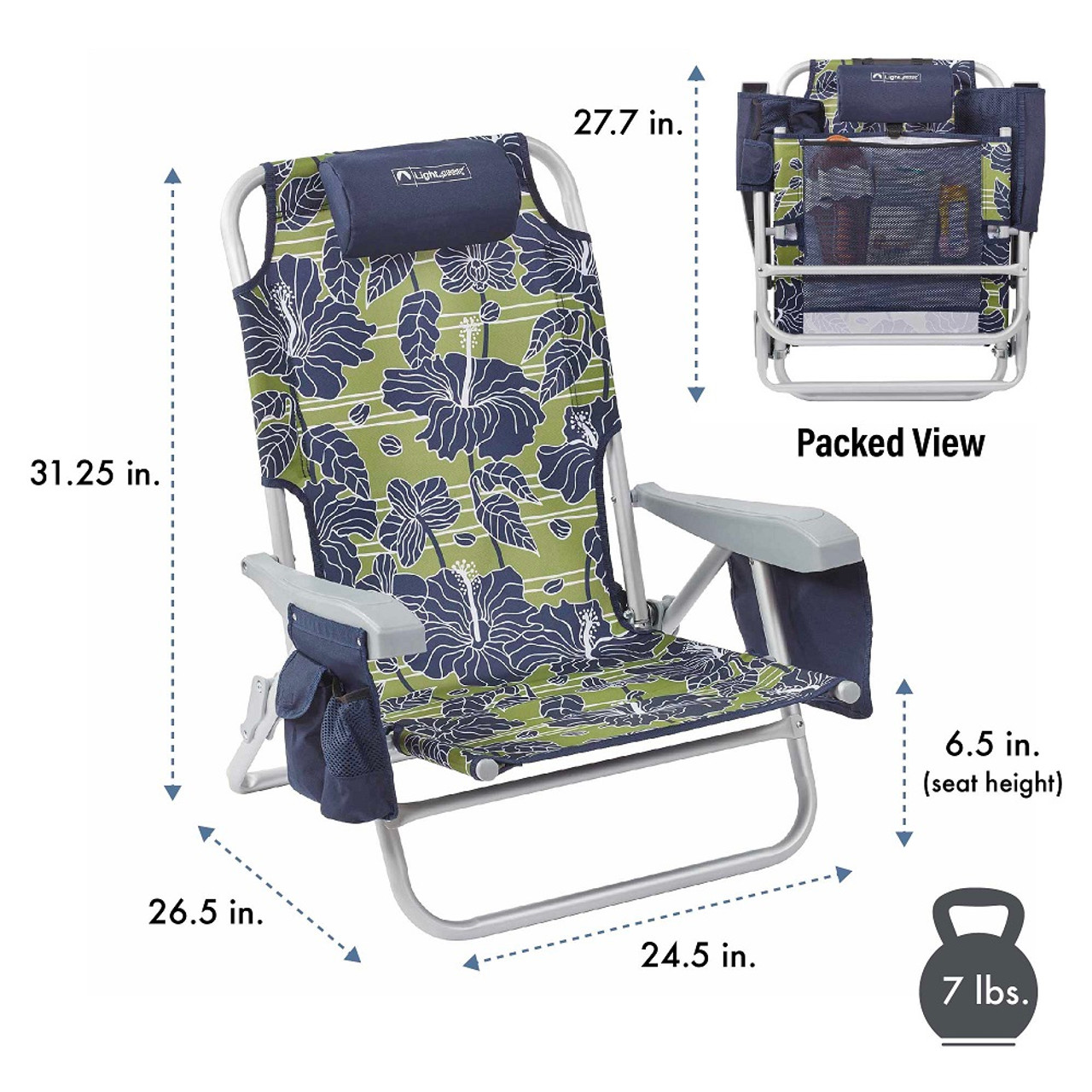 Ultimate Backpack Adjustable Beach Chair by Lightspeed® (2-Pack) product image