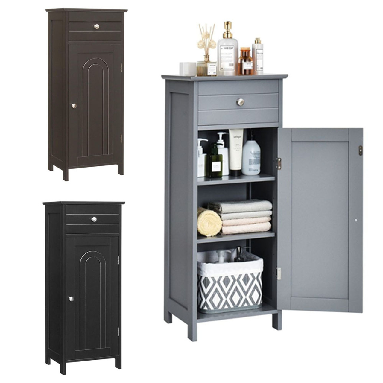 Free-Standing Bathroom Floor Cabinet with Drawer product image