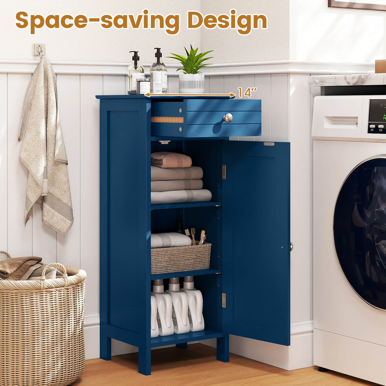 Free-Standing Bathroom Floor Cabinet with Drawer product image
