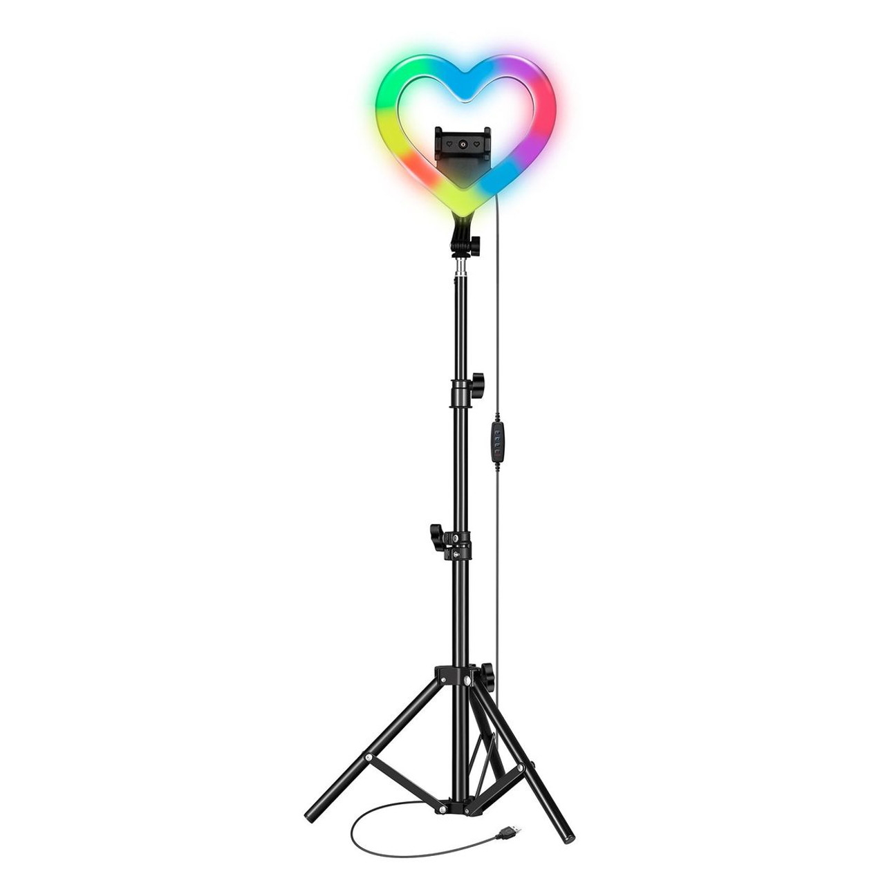 SuperSonic® Pro Live Stream 10” Heart Ring Light with RGB, SC-2330RGB product image