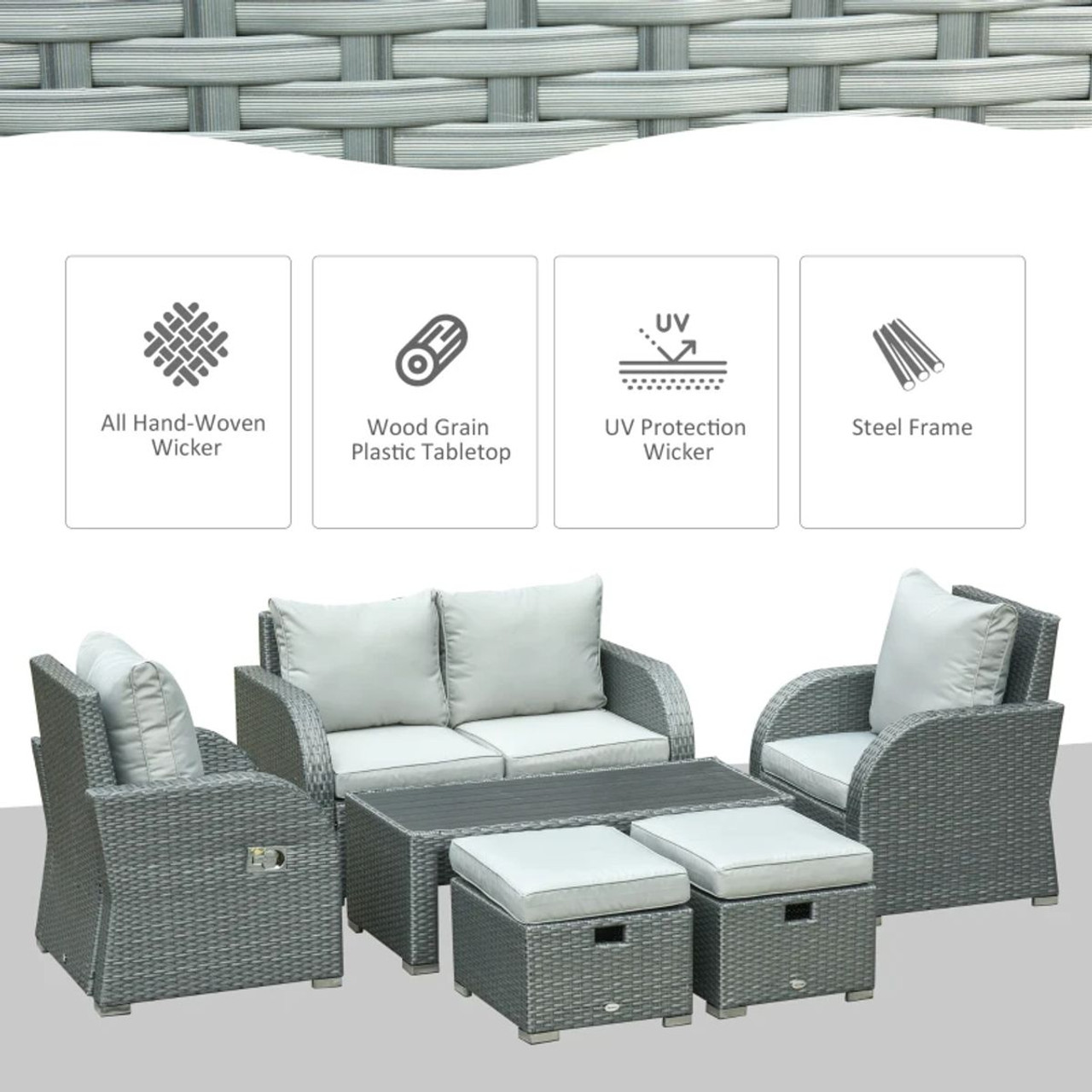 Outsunny® 6-Piece Patio Furniture Set product image