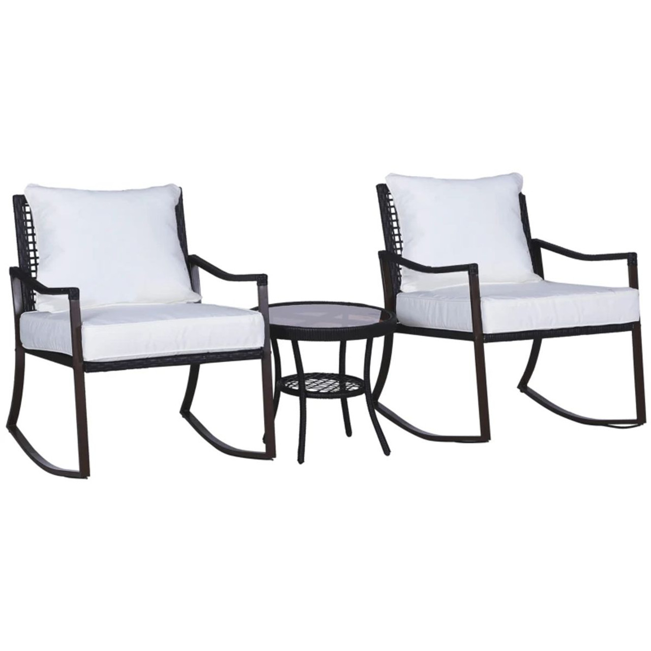 Outsunny® 3-Piece Patio Rocking Chair Set product image