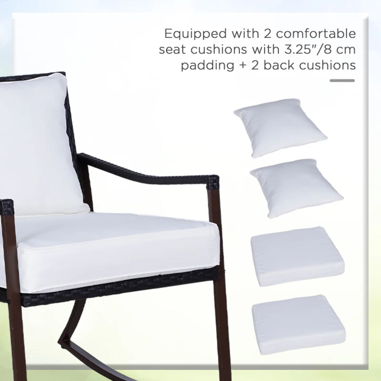 Outsunny® 3-Piece Patio Rocking Chair Set product image