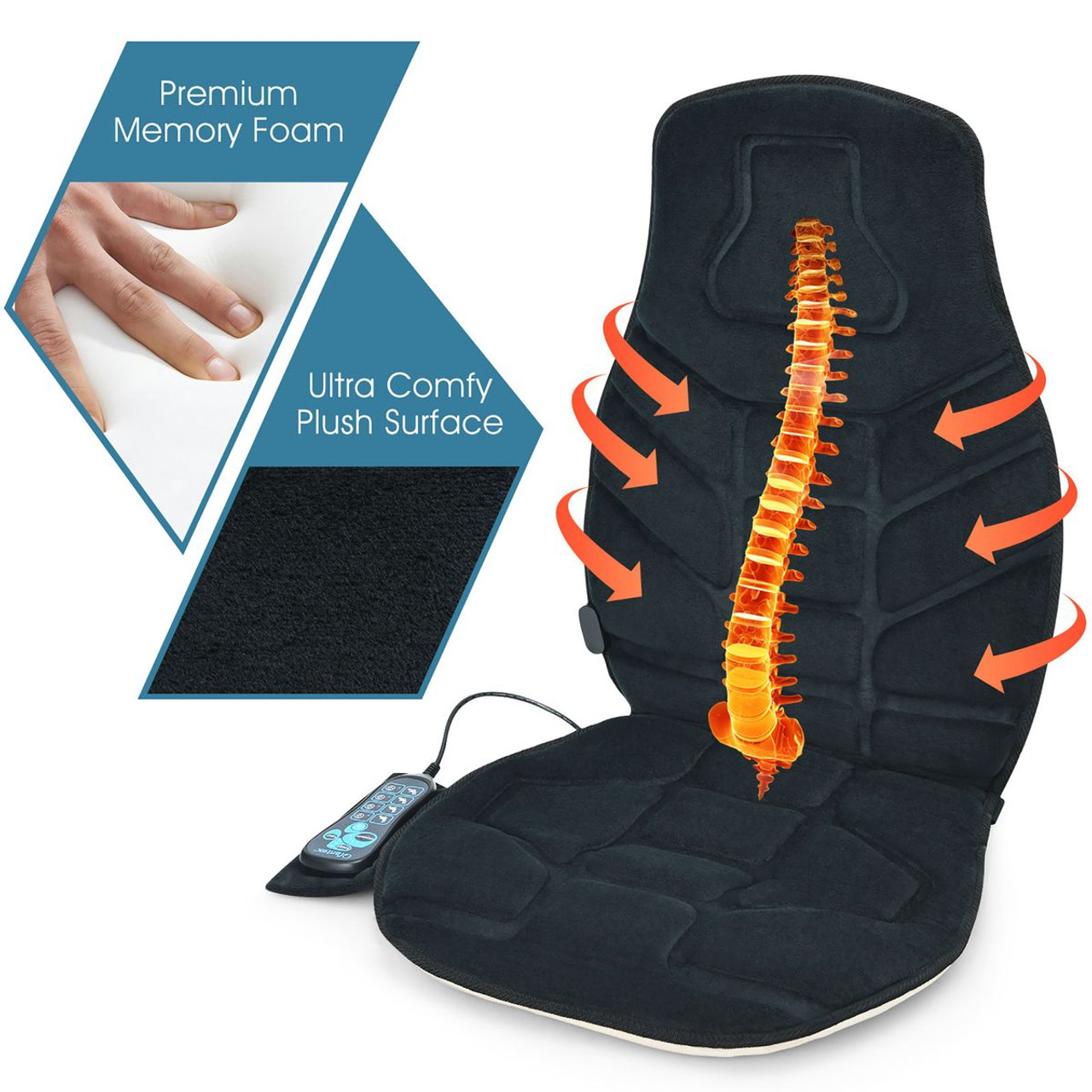 Seat Cushion Massager with Heat and 6 Vibration Motors product image