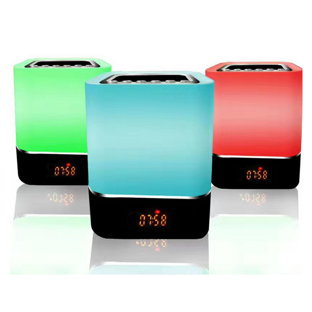 Color-Changing Wireless Speaker with Alarm Clock product image