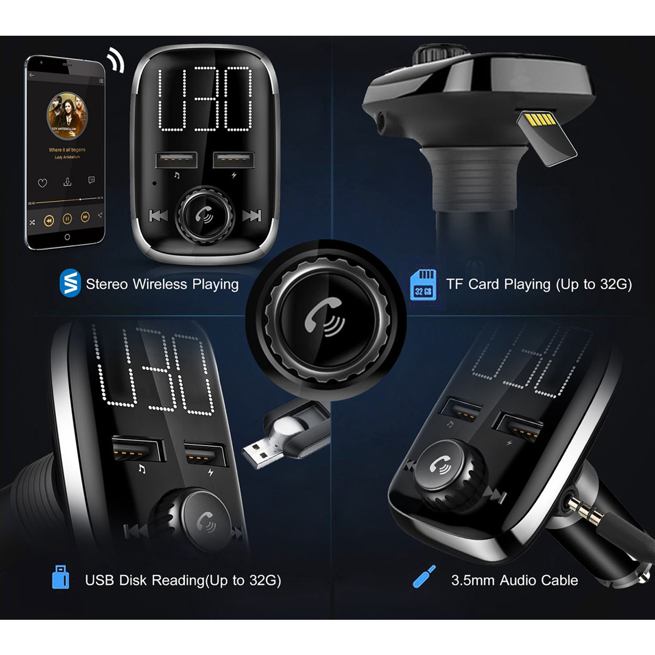 iMounTEK® Car Wireless FM Transmitter product image