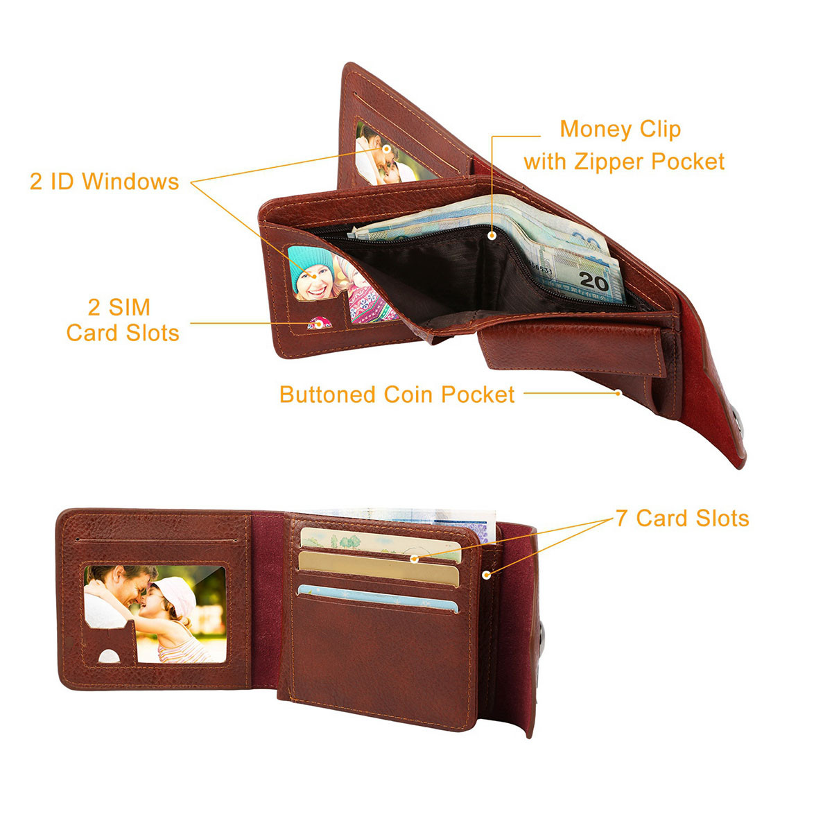 Men's RFID Blocking Bifold Wallet product image