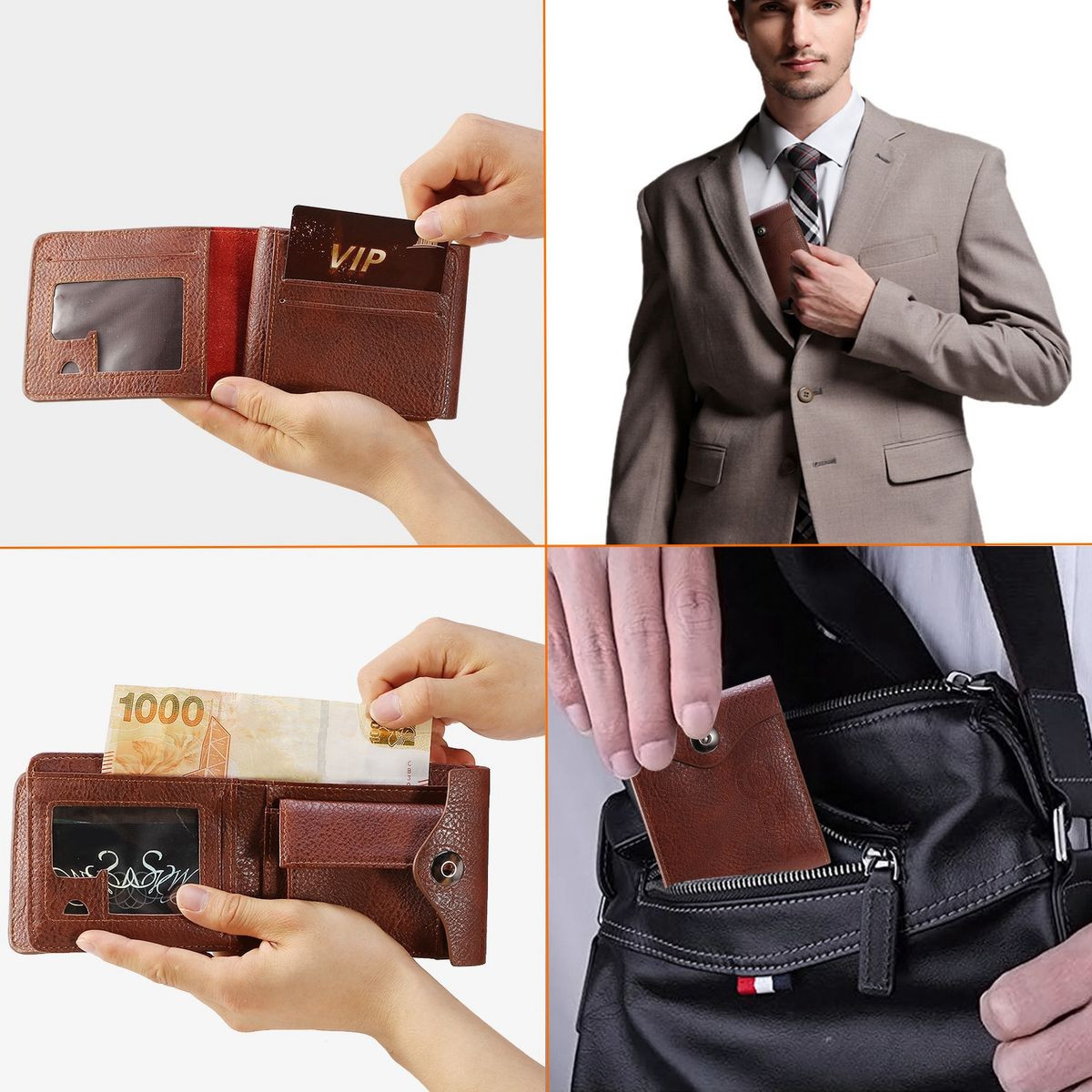 Men's RFID Blocking Bifold Wallet product image
