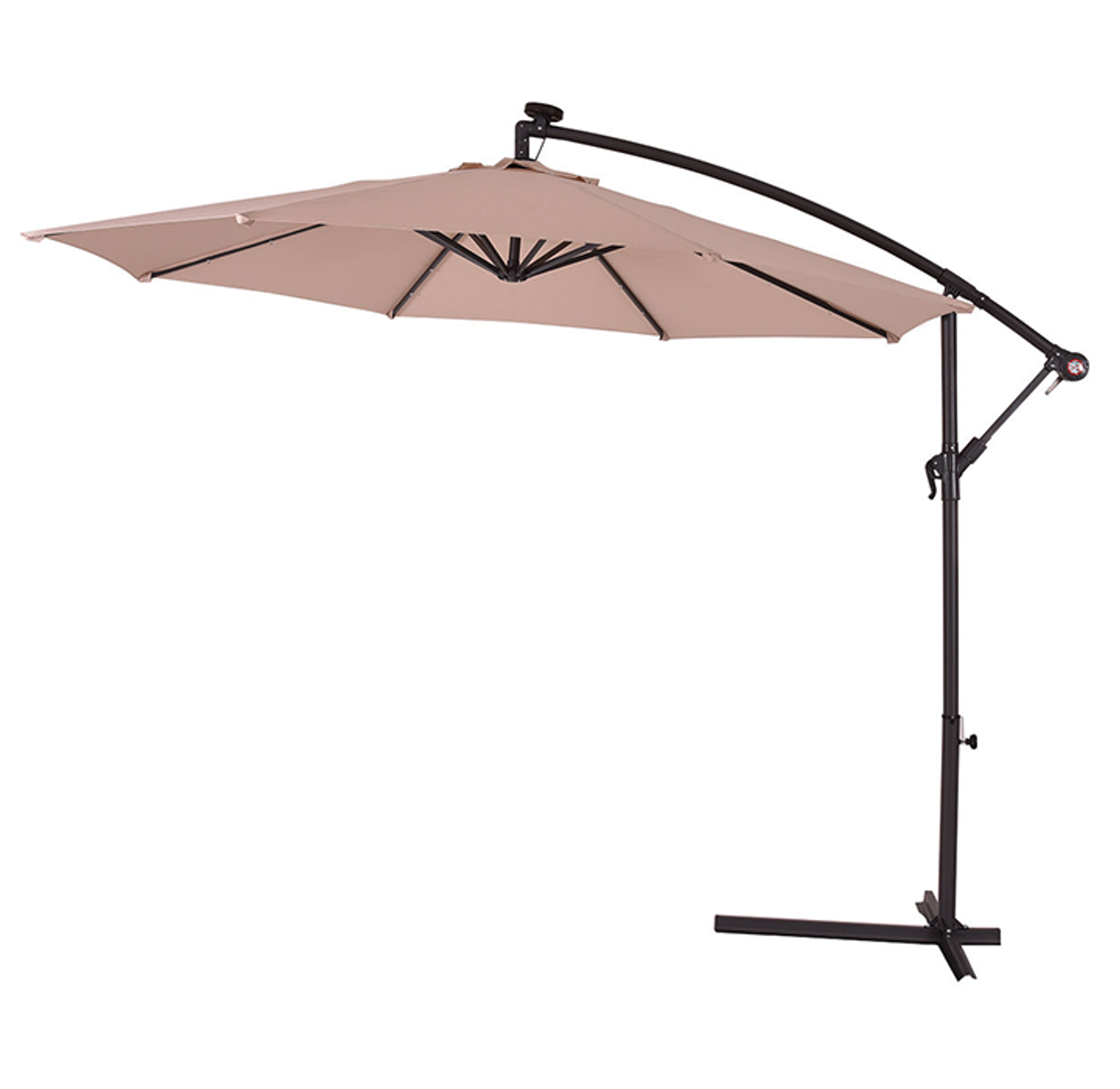 10-Foot Hanging Solar LED Patio Umbrella product image